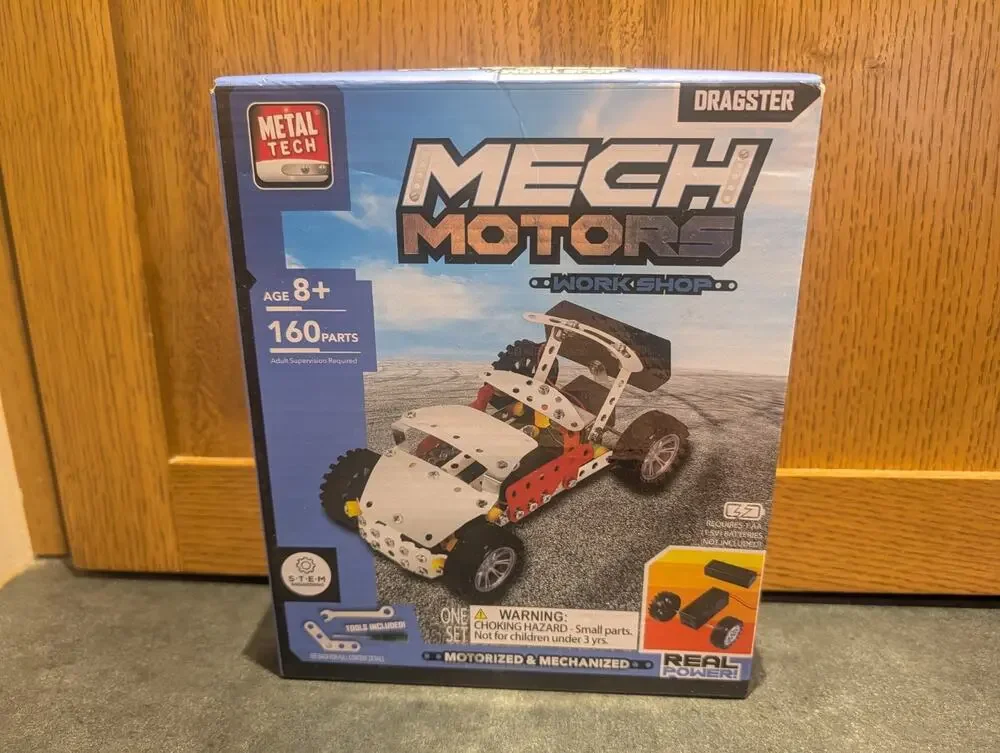 Metal Tech MECH MOTORS Dragster Building Set with 163 Parts & Tools New!